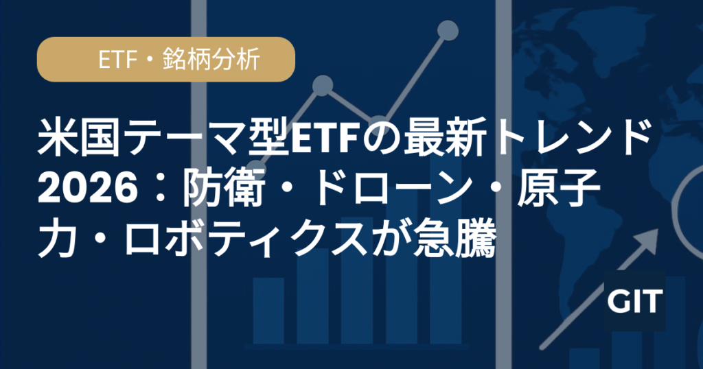 テーマ型ETF 米国 防衛 ドローン 原子力 ロボティクス 2026年